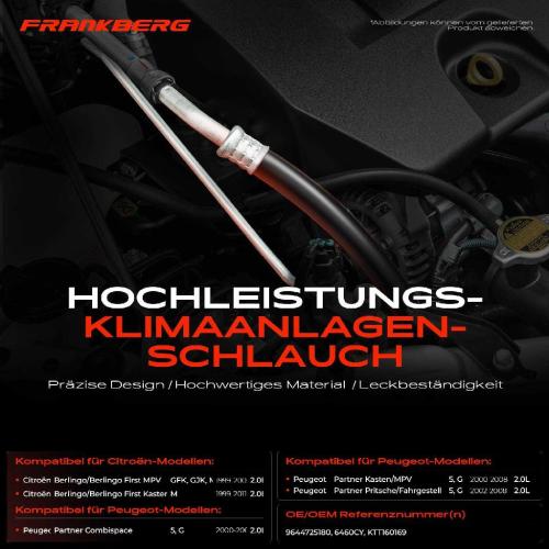 1x Hochdruckleitung Niederdruckleitung Klimaanlage für Citroën Berlingo Peugeot Partner 5 G Bild 1x Hochdruckleitung Niederdruckleitung Klimaanlage für Citroën Berlingo Peugeot Partner 5 G