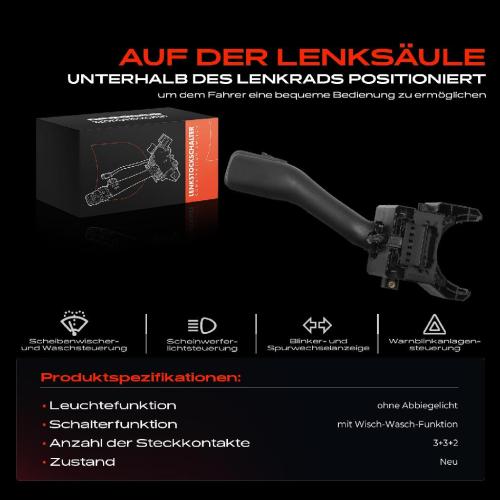 1x Kombischalter Lenkstockschalter für VW Passat 3B New Beetle Bora Audi A6 Skoda Bild 1x Kombischalter Lenkstockschalter für VW Passat 3B New Beetle Bora Audi A6 Skoda