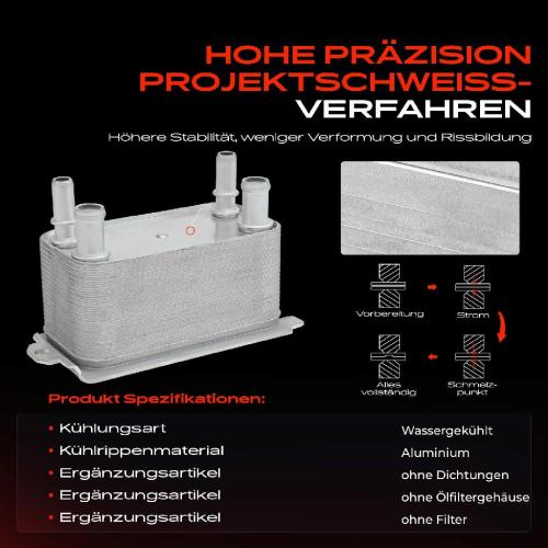 1x Ölkühler Motoröl für Land Rover Range 4 Sport Rover L405 L494 Defender Bild 1x Ölkühler Motoröl für Land Rover Range 4 Sport Rover L405 L494 Defender