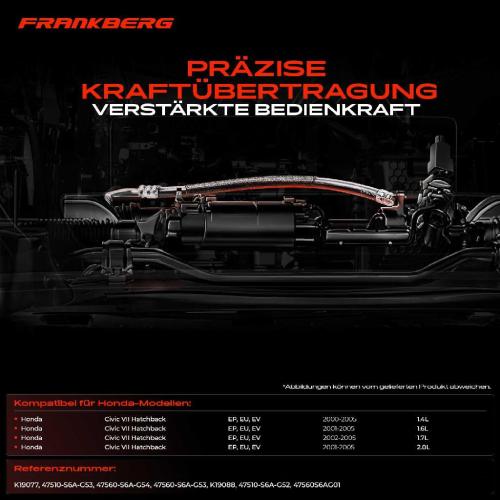 2x Seilzug Feststellbremse Hinterachse beidseitig für Honda Civic VII Hatchback EP EU EV Bild 2x Seilzug Feststellbremse Hinterachse beidseitig für Honda Civic VII Hatchback EP EU EV