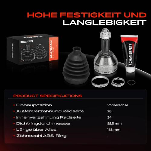 1x Antriebswelle Gelenksatz Vorderachse für Chevrolet Epica KL1 2.0L 2007-2011 Bild 1x Antriebswelle Gelenksatz Vorderachse für Chevrolet Epica KL1 2.0L 2007-2011