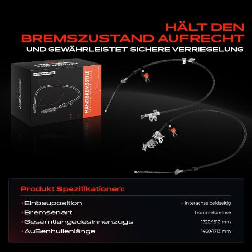 2x Seilzug Feststellbremse Hinterachse beidseitig für Daihatsu Terios F7 J2 1.3L 1.5L Bild 2x Seilzug Feststellbremse Hinterachse beidseitig für Daihatsu Terios F7 J2 1.3L 1.5L