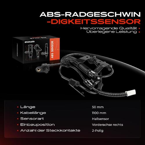 Frankberg 1x ABS Sensor Vorderachse rechts f r Hyundai iX20 KIA Venga Hatchback Van 1.4L 1.6L Bj ab 2010 Bild Frankberg 1x ABS Sensor Vorderachse rechts f r Hyundai iX20 KIA Venga Hatchback Van 1.4L 1.6L Bj ab 2010
