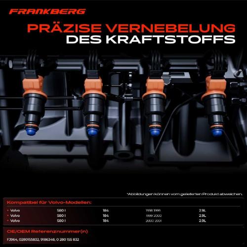 6x Einspritzventil Einspritzdüse für Volvo S80 I 184 TS XY L6 2.9L 1998-2001 Bild 6x Einspritzventil Einspritzdüse für Volvo S80 I 184 TS XY L6 2.9L 1998-2001