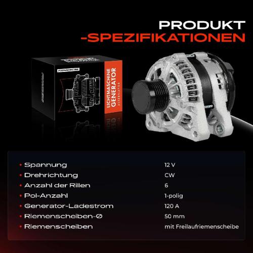 Frankberg 1x Lichtmaschine Generator für Ford Fiesta VI Focus 3 Ecosport Tourneo Transit Bild Frankberg 1x Lichtmaschine Generator für Ford Fiesta VI Focus 3 Ecosport Tourneo Transit