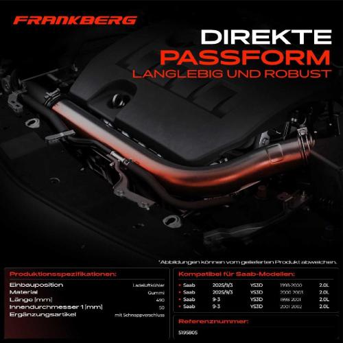 1x Kühlerschlauch Turboschlauch für Saab 9-3 YS3D 9-3 Cabriolet 2.0L 1998-2003 Bild 1x Kühlerschlauch Turboschlauch für Saab 9-3 YS3D 9-3 Cabriolet 2.0L 1998-2003