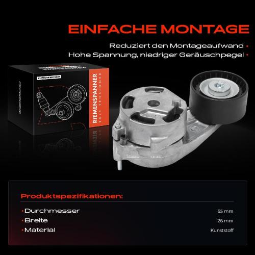 1x Spannrolle Riemenspanner für BMW 1er F20 F21 114i-120i 3er F30 F80 316i 320i Bild 1x Spannrolle Riemenspanner für BMW 1er F20 F21 114i-120i 3er F30 F80 316i 320i