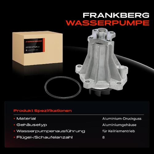 Frankberg 1x Wasserpumpe Kühlwasserpumpe für Ford Transit E Scorpio GGR Sierra GBC 2.0L 2.3L Bild Frankberg 1x Wasserpumpe Kühlwasserpumpe für Ford Transit E Scorpio GGR Sierra GBC 2.0L 2.3L