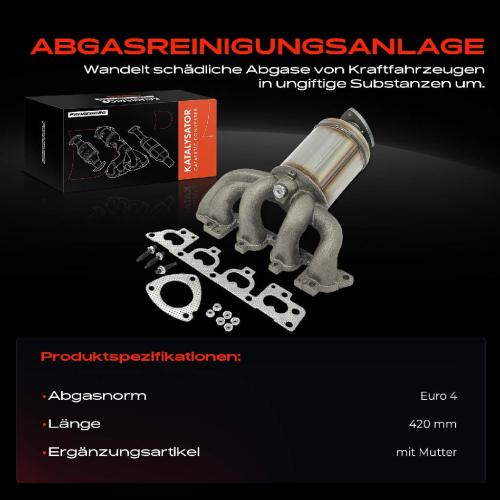 1x Krümmerkatalysator für Opel Astra G T98 Vectra B J96 Zafira A 1.6L 1995-2005 Bild 1x Krümmerkatalysator für Opel Astra G T98 Vectra B J96 Zafira A 1.6L 1995-2005