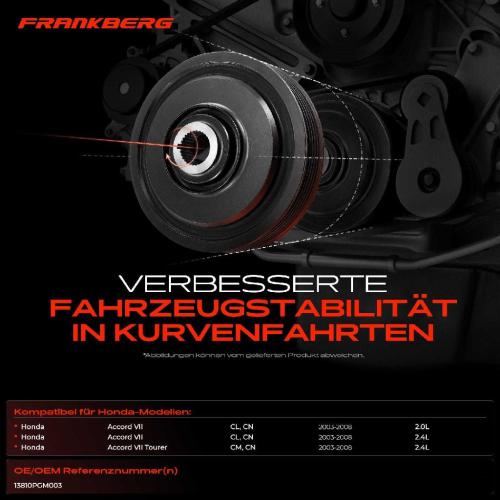1x Riemenscheibe Kurbelwelle für Honda Accord VII Tourer CL CN 2.0L 2.4L 2003-2008 Bild 1x Riemenscheibe Kurbelwelle für Honda Accord VII Tourer CL CN 2.0L 2.4L 2003-2008