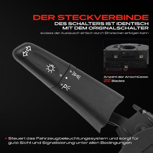 1x Kombischalter Lenkstockschalter für VW Transporter IV LT 28-46 II Mercedes-Benz W638 B904 B903 Bild 1x Kombischalter Lenkstockschalter für VW Transporter IV LT 28-46 II Mercedes-Benz W638 B904 B903