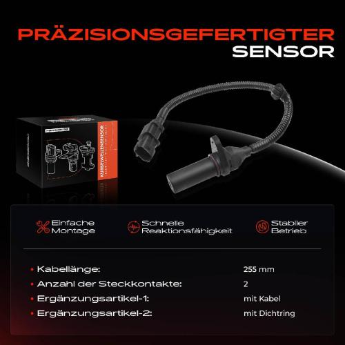 1x Kurbelwellensensor Impulsgeber für Hyundai Accent 4 i20 i30 KIA Cee'D Rio 3 Soul Bild 1x Kurbelwellensensor Impulsgeber für Hyundai Accent 4 i20 i30 KIA Cee'D Rio 3 Soul