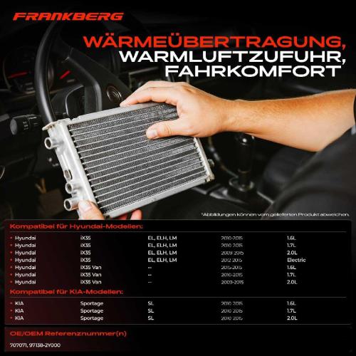 1x Wärmetauscher Innenraumheizung für Hyundai iX35 EL ELH iX35 Van KIA Sportage SL Bild 1x Wärmetauscher Innenraumheizung für Hyundai iX35 EL ELH iX35 Van KIA Sportage SL