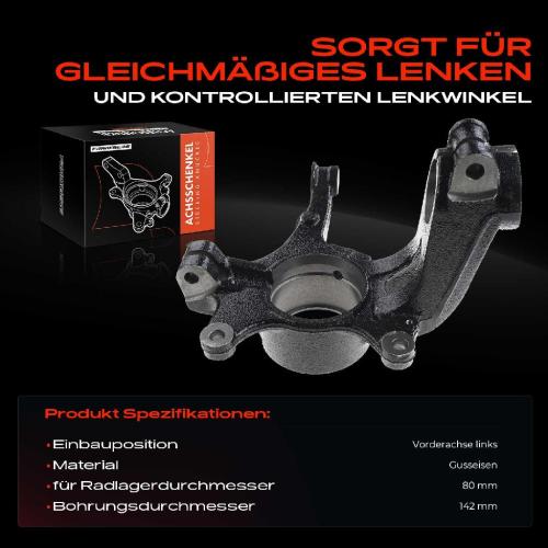 Frankberg 1x Achsschenkel Radaufhängung Vorderachse Links für Renault Megane IV Schrägheck B9A/M Bild Frankberg 1x Achsschenkel Radaufhängung Vorderachse Links für Renault Megane IV Schrägheck B9A/M