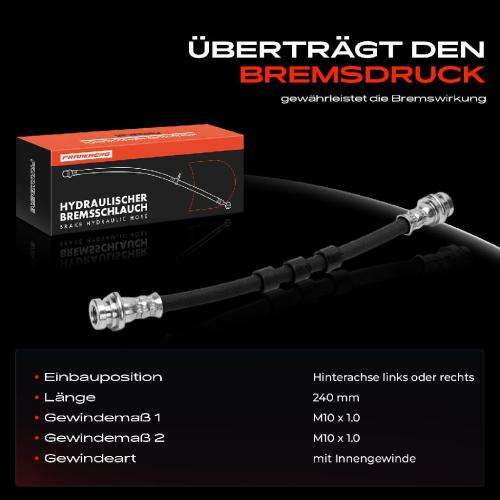 2x Bremsschlauch Bremsschläuche Hinterachse Links oder Rechts für Chevrolet Matiz Spark Daewoo 0.8L 1.0L Bild 2x Bremsschlauch Bremsschläuche Hinterachse Links oder Rechts für Chevrolet Matiz Spark Daewoo 0.8L 1.0L