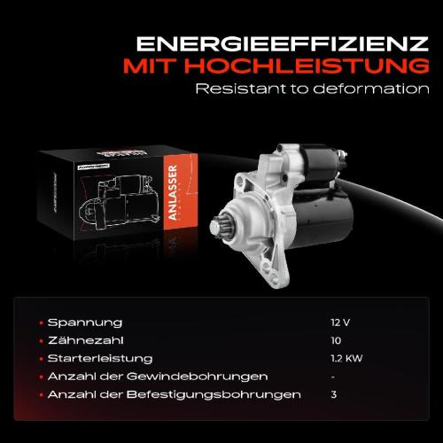 1x Anlasser Starter für VW Golf Passat Polo Scirocco Touran Transporter Bus Kasten Pritsche/Fahrgestell Bild 1x Anlasser Starter für VW Golf Passat Polo Scirocco Touran Transporter Bus Kasten Pritsche/Fahrgestell