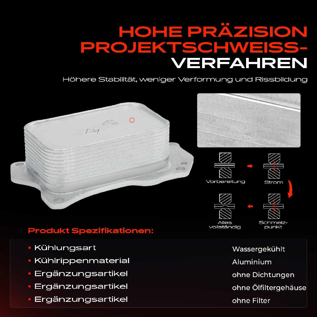 1x Ölkühler Motoröl für Ford Focus 4 Ecosport Tourneo Connect 1.5L