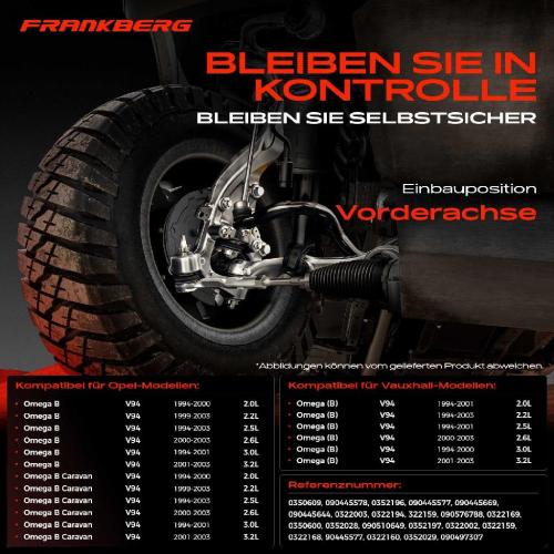 1x Querlenker Satz Vorderachse für Opel Omega B Caravan Vauxhall (B) Kombi Stufenheck 2.6L 3.2L 1994-2003 Bild 1x Querlenker Satz Vorderachse für Opel Omega B Caravan Vauxhall (B) Kombi Stufenheck 2.6L 3.2L 1994-2003