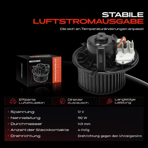 Frankberg 1x Gebläsemotor Innenraumgebläse für BMW E81 E82 E87 E88 E90 E91 E92 E93 X1 X3 X4 Bild Frankberg 1x Gebläsemotor Innenraumgebläse für BMW E81 E82 E87 E88 E90 E91 E92 E93 X1 X3 X4