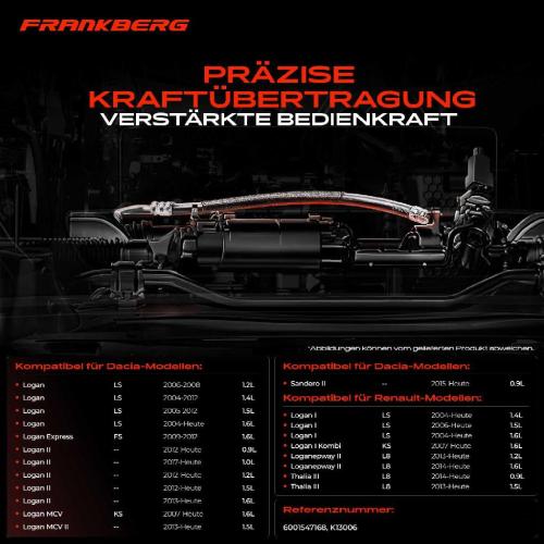 1x Seilzug Feststellbremse Hinterachse beidseitig für Dacia Logan LS Renault Logan Thalia L8 Bild 1x Seilzug Feststellbremse Hinterachse beidseitig für Dacia Logan LS Renault Logan Thalia L8