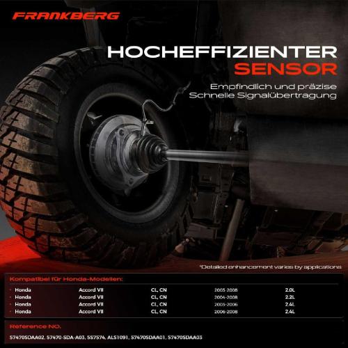 1x ABS Sensor Hinterachse rechts für Honda Accord VII CL CN 2.0L 2.2L 2.4L 2003-2008 Bild 1x ABS Sensor Hinterachse rechts für Honda Accord VII CL CN 2.0L 2.2L 2.4L 2003-2008