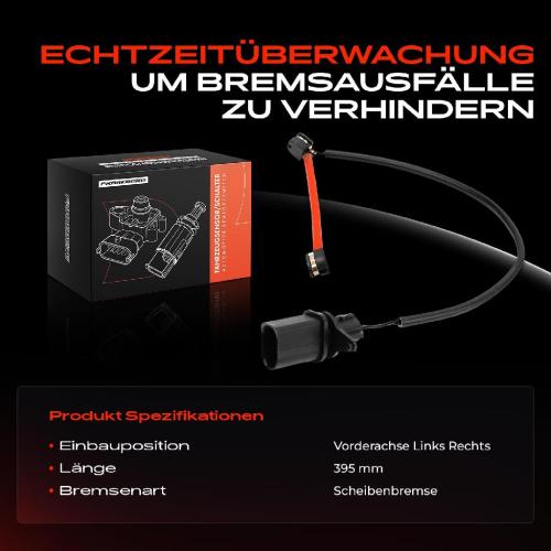 Frankberg 1x Warnkontakt Bremsbelagverschleiß Vorderachse für Audi A4 8E RS4 A5 RS5 R8 4.2L 5.2L Bild Frankberg 1x Warnkontakt Bremsbelagverschleiß Vorderachse für Audi A4 8E RS4 A5 RS5 R8 4.2L 5.2L