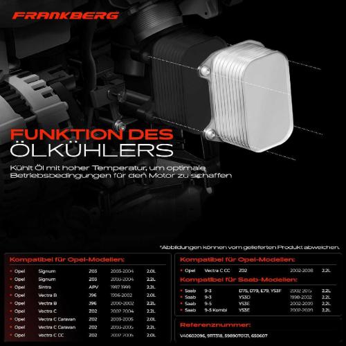1x Ölkühler Motoröl für Opel Astra G F08 F48 T98 F69 Vectra Saab 9-3 9-5 2.0L 2.2L Bild 1x Ölkühler Motoröl für Opel Astra G F08 F48 T98 F69 Vectra Saab 9-3 9-5 2.0L 2.2L