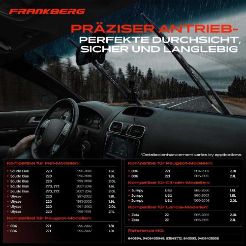 Frankberg 1x Wischermotor Scheibenwischermotor Vorne für Citroën Jumpy Fiat Scudo Peugeot 806 Bild Frankberg 1x Wischermotor Scheibenwischermotor Vorne für Citroën Jumpy Fiat Scudo Peugeot 806