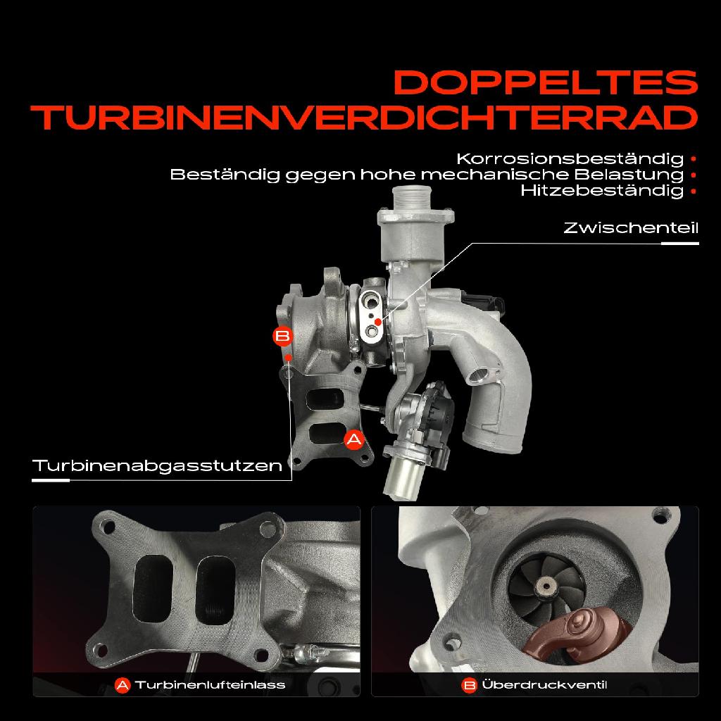 1x Abgasturbolader für Audi A4 Allroad Avant A5 Cabriolet Sportback A6 A7 Q5 Q7 Porsche Macan VW Touareg