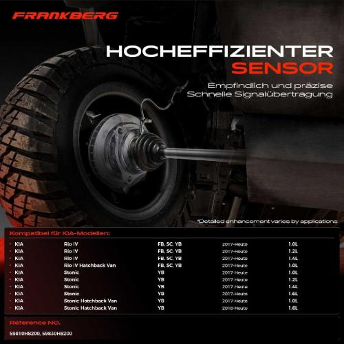 Frankberg 2x ABS Sensor Vorderachse beidseitig f r KIA Rio IV Hatchback Van Stonic 1.0L 1.2L 1.4L 1.6L Bj ab 2017 Bild Frankberg 2x ABS Sensor Vorderachse beidseitig f r KIA Rio IV Hatchback Van Stonic 1.0L 1.2L 1.4L 1.6L Bj ab 2017
