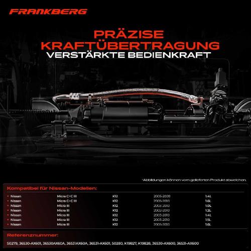 2x Seilzug Feststellbremse Hinterachse beidseitig für Nissan Micra C 3 Micra 3 K12 Bild 2x Seilzug Feststellbremse Hinterachse beidseitig für Nissan Micra C 3 Micra 3 K12