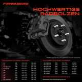 5x Radschraube für BMW E36 E46 E90 E91 E92 E93 E60 E61 E81 E87 MINI