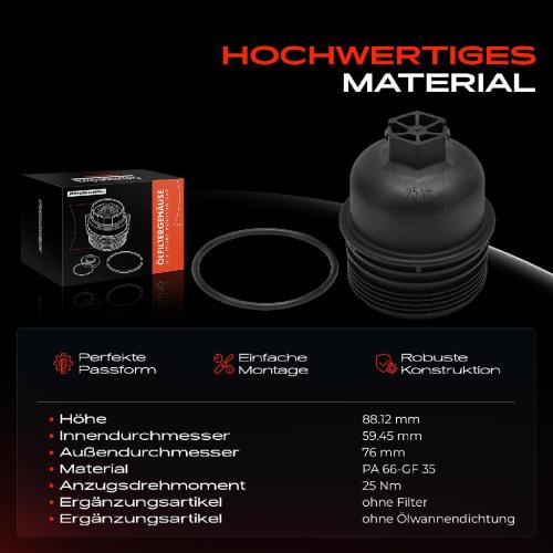 1x Ölfiltergehäuse Deckel für Nissan X-Trail Qashqai Opel Movano B Renault Espace V Megane Bild 1x Ölfiltergehäuse Deckel für Nissan X-Trail Qashqai Opel Movano B Renault Espace V Megane