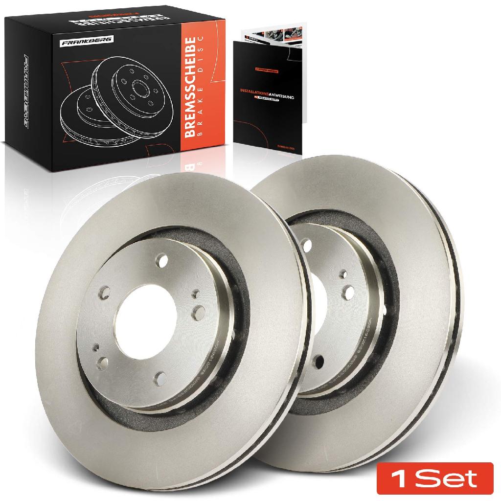 Frankberg 2x Bremsscheiben Vorderachse für Mitsubishi Lancer VIII Sportback Outlander I II III Peugeot 4007