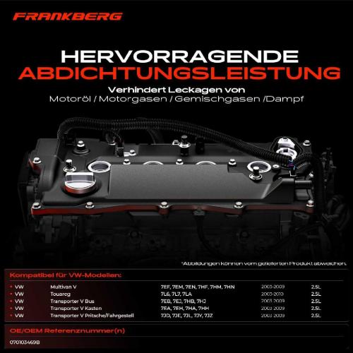 1x Ventildeckel Zylinderkopfhaube für VW Touareg Transporter V Multivan V 2.5L Bild 1x Ventildeckel Zylinderkopfhaube für VW Touareg Transporter V Multivan V 2.5L