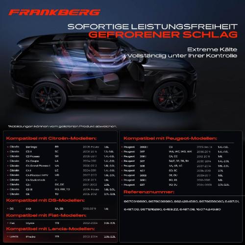 Frankberg 1x Klimakompressor für Citroën Berlingo B9 C3 II SC C4 LA C5 C6 DS Fiat Peugeot Bild Frankberg 1x Klimakompressor für Citroën Berlingo B9 C3 II SC C4 LA C5 C6 DS Fiat Peugeot