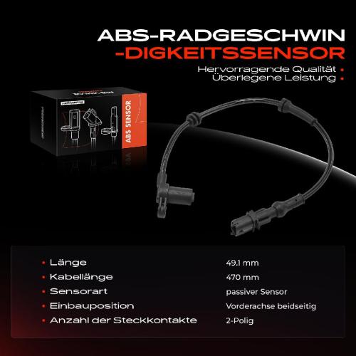 Frankberg 1x ABS Sensor Vorderachse beidseitig für Opel Combo Tour Corsa C Tigra Twintop Vauxhall MK II (C) Bild Frankberg 1x ABS Sensor Vorderachse beidseitig für Opel Combo Tour Corsa C Tigra Twintop Vauxhall MK II (C)