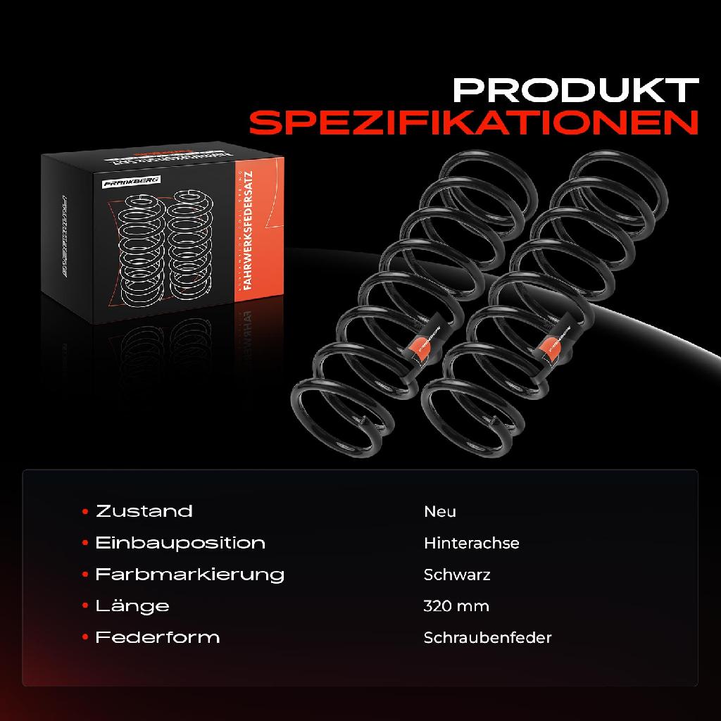 2x Fahrwerksfeder Hinterachse für Mazda MX-5 I 1.6L 1.8L 1990-1998