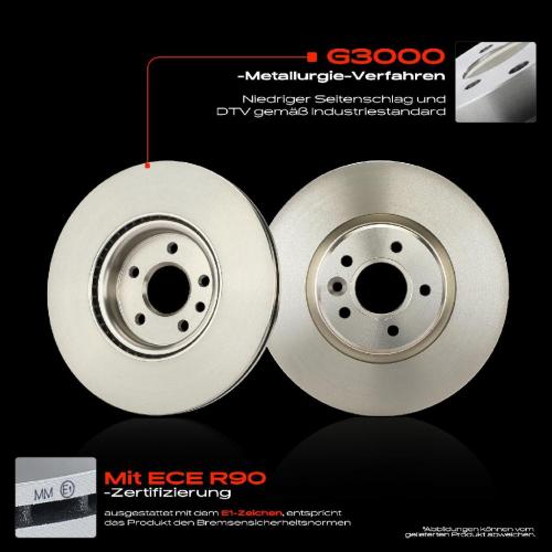Frankberg 2x Bremsscheiben Vorderachse für Ford Focus II Volvo C70 Cabriolet S40 V40 Cross Country Schrägheck V50 Bild Frankberg 2x Bremsscheiben Vorderachse für Ford Focus II Volvo C70 Cabriolet S40 V40 Cross Country Schrägheck V50