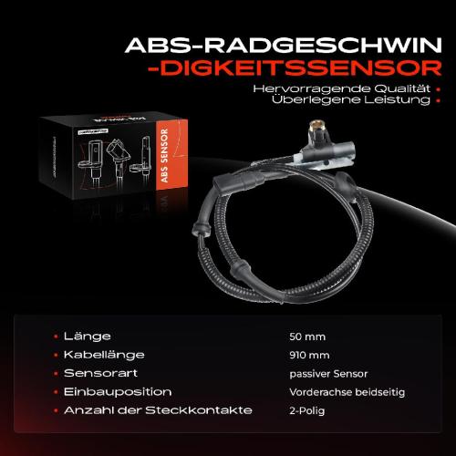 Frankberg 1x ABS Sensor Vorderachse beidseitig für Ford Transit Bus Kasten Tourneo 2.0L 2.5L 2.9L 1991-2000 Bild Frankberg 1x ABS Sensor Vorderachse beidseitig für Ford Transit Bus Kasten Tourneo 2.0L 2.5L 2.9L 1991-2000