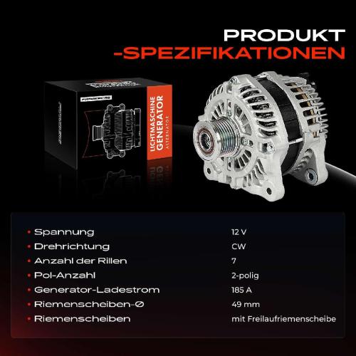 Frankberg 1x Lichtmaschine Generator für Opel Vivaro B Renault Trafic III Fiat Nissan Bild Frankberg 1x Lichtmaschine Generator für Opel Vivaro B Renault Trafic III Fiat Nissan