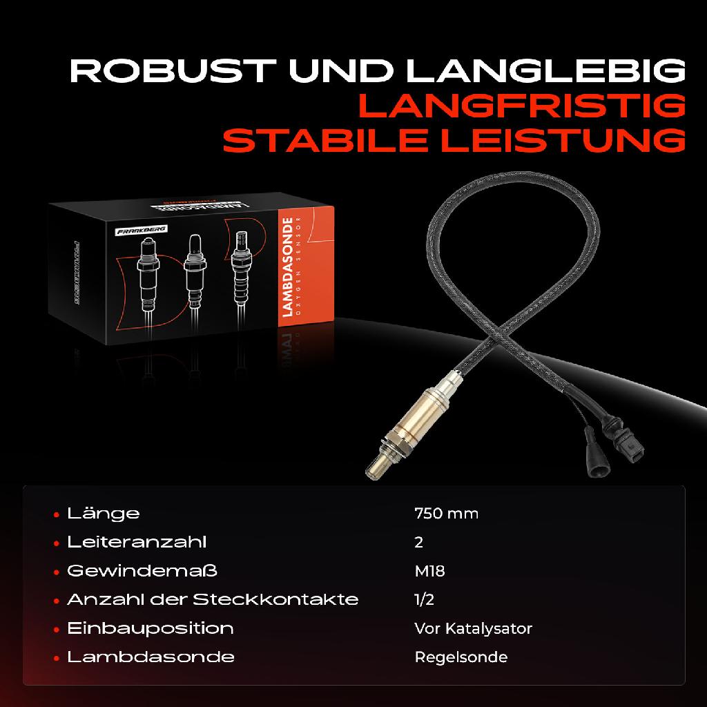 1x Lambdasonde Regelsonde Vor Katalysator für Audi A6 80 100 Cabriolet Volvo 740 745 Saab Ferrari 048906265B