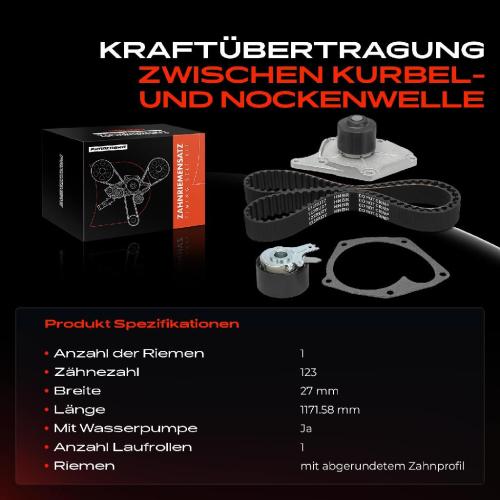 1x Zahnriemensatz Zahnriemen Wasserpumpe für Nissan Almera Micra Renault Clio Bild 1x Zahnriemensatz Zahnriemen Wasserpumpe für Nissan Almera Micra Renault Clio