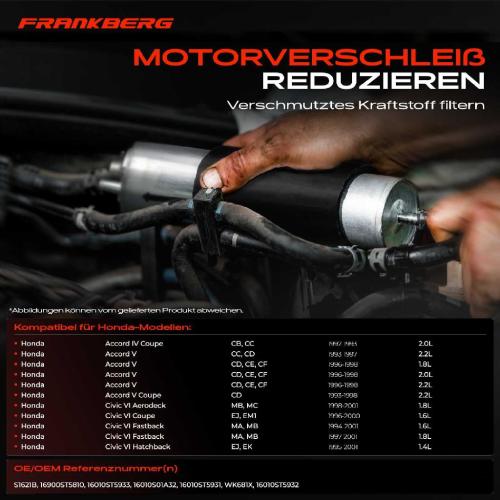 1x Kraftstofffilter für Honda Civic VI Accord V CR-V Integra Rover 400 Bild 1x Kraftstofffilter für Honda Civic VI Accord V CR-V Integra Rover 400
