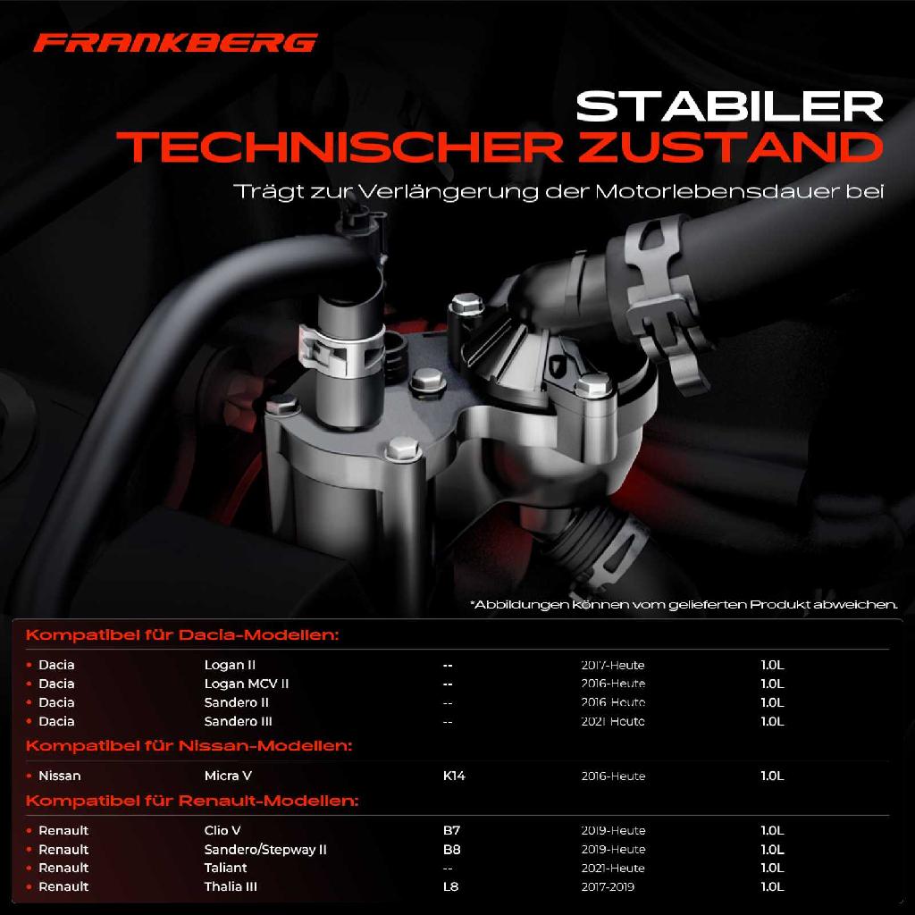 1x Thermostat Kühlmittel für Renault Clio V BF Nissan Micra V Dacia Logan II
