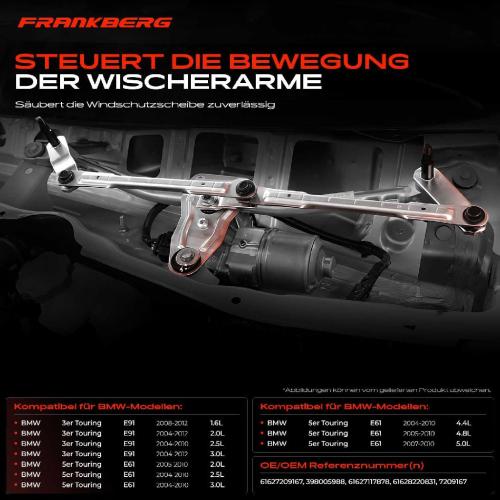 1x Wischergestänge Hinten für BMW 3 E91 5 E61 Touring 61627209167 Bild 1x Wischergestänge Hinten für BMW 3 E91 5 E61 Touring 61627209167