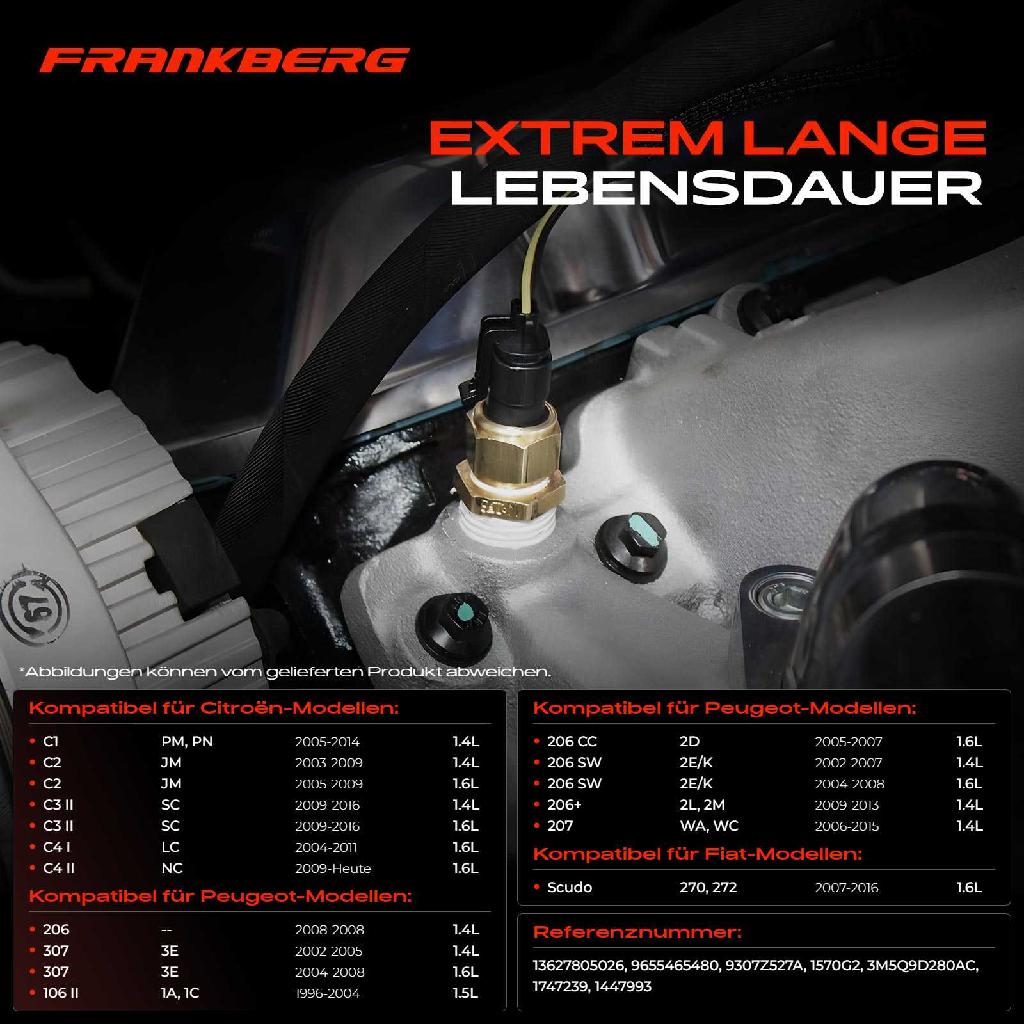 1x Sensor Kraftstoffdruck Drucksensor für Fiat Scudo Citroën C3 Peugeot 308 407