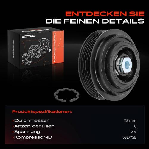 1x Magnetkupplung Klimakompressor für Mercedes-Benz W203 W204 C209 C218 W211 W212 Bild 1x Magnetkupplung Klimakompressor für Mercedes-Benz W203 W204 C209 C218 W211 W212