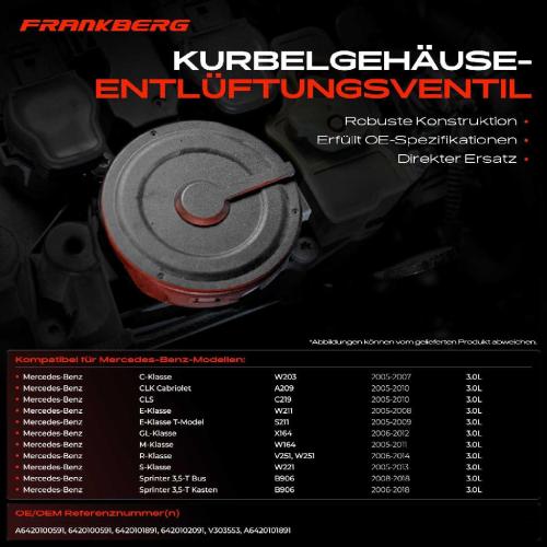 1x Ventil Kurbelgehäusentlüftung für Mercedes-Benz W203 W211 B906 Bild 1x Ventil Kurbelgehäusentlüftung für Mercedes-Benz W203 W211 B906