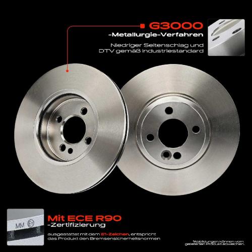 2x Bremsscheiben Vorderachse für MINI Mini Mini Cabriolet R56 R57 R55 R58 R59 2006-2015 Bild 2x Bremsscheiben Vorderachse für MINI Mini Mini Cabriolet R56 R57 R55 R58 R59 2006-2015